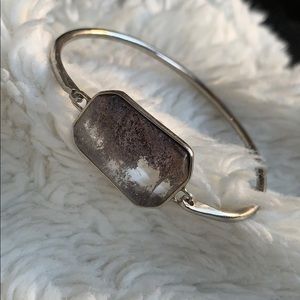 Gemstone metal bracelet